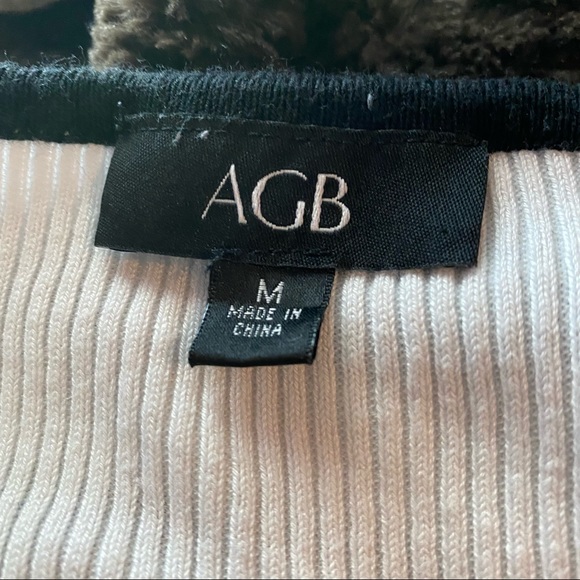 AGB WOMAN'S SWEATER BLACK/WHITE STRIPED M - Picture 3 of 5